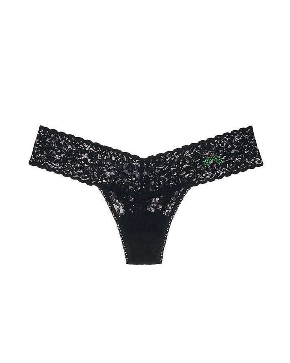 Hanky Panky Holly Bon Bon Low Rise Thong in black