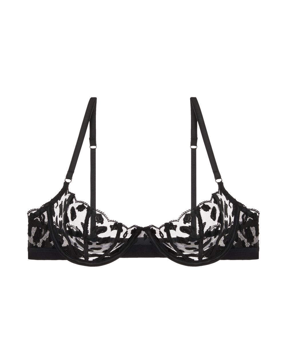 Heidi Klum Intimates Leopard Sunset Underwire Bra in black