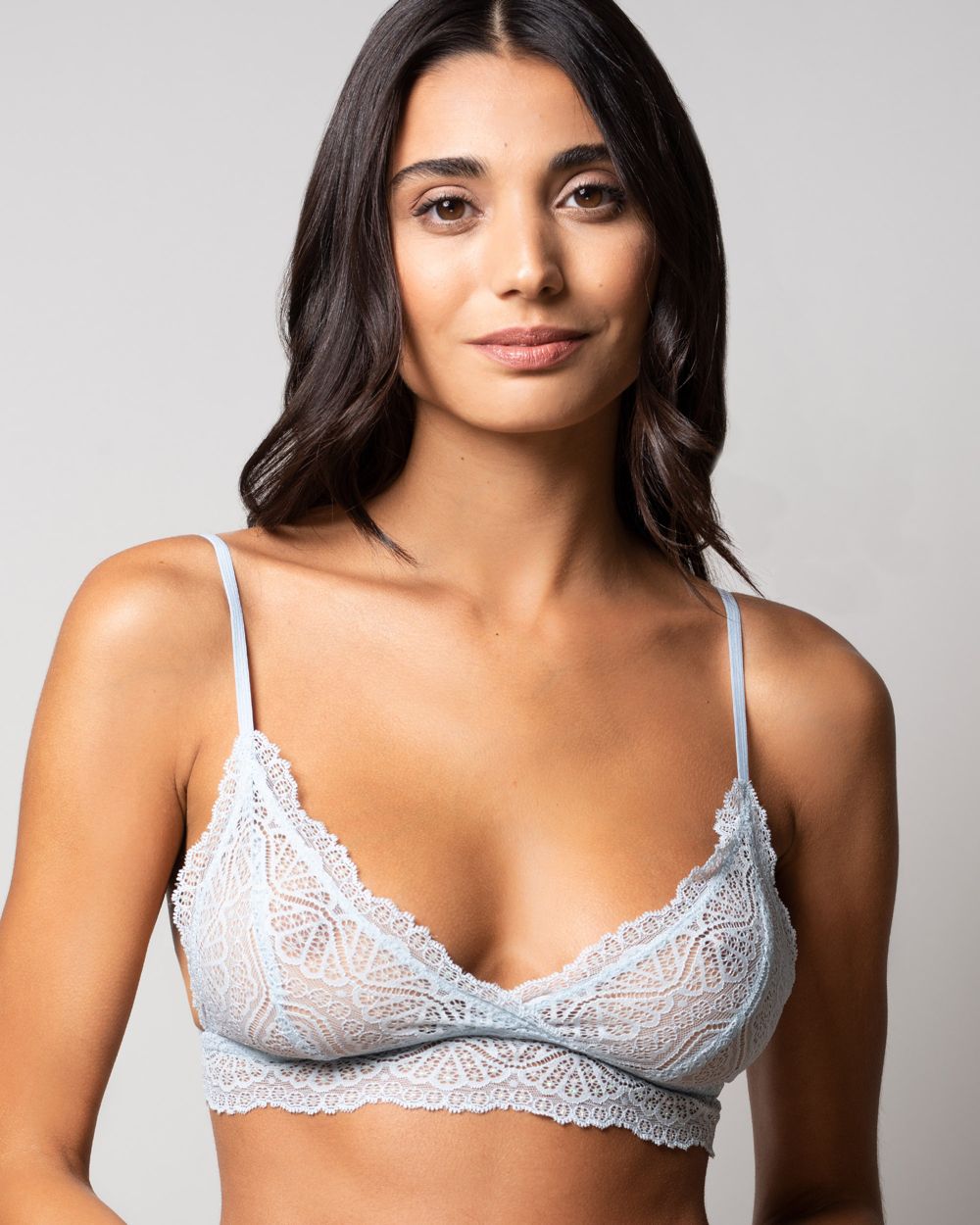 Only Hearts Baby Blue Triangle Bralette in blue