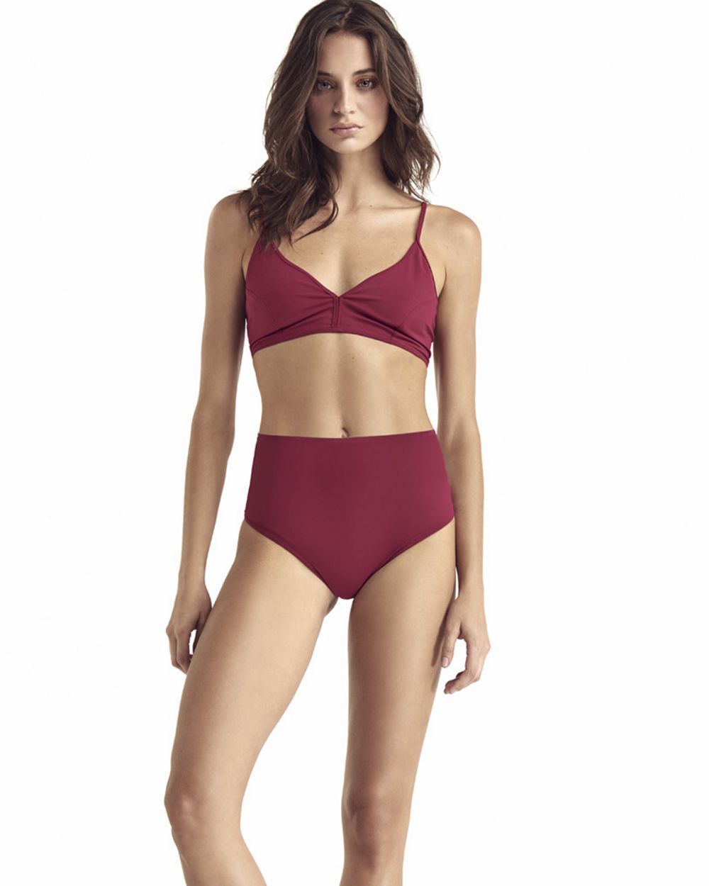 Rosa Cha Solid Audrey Bottom in red