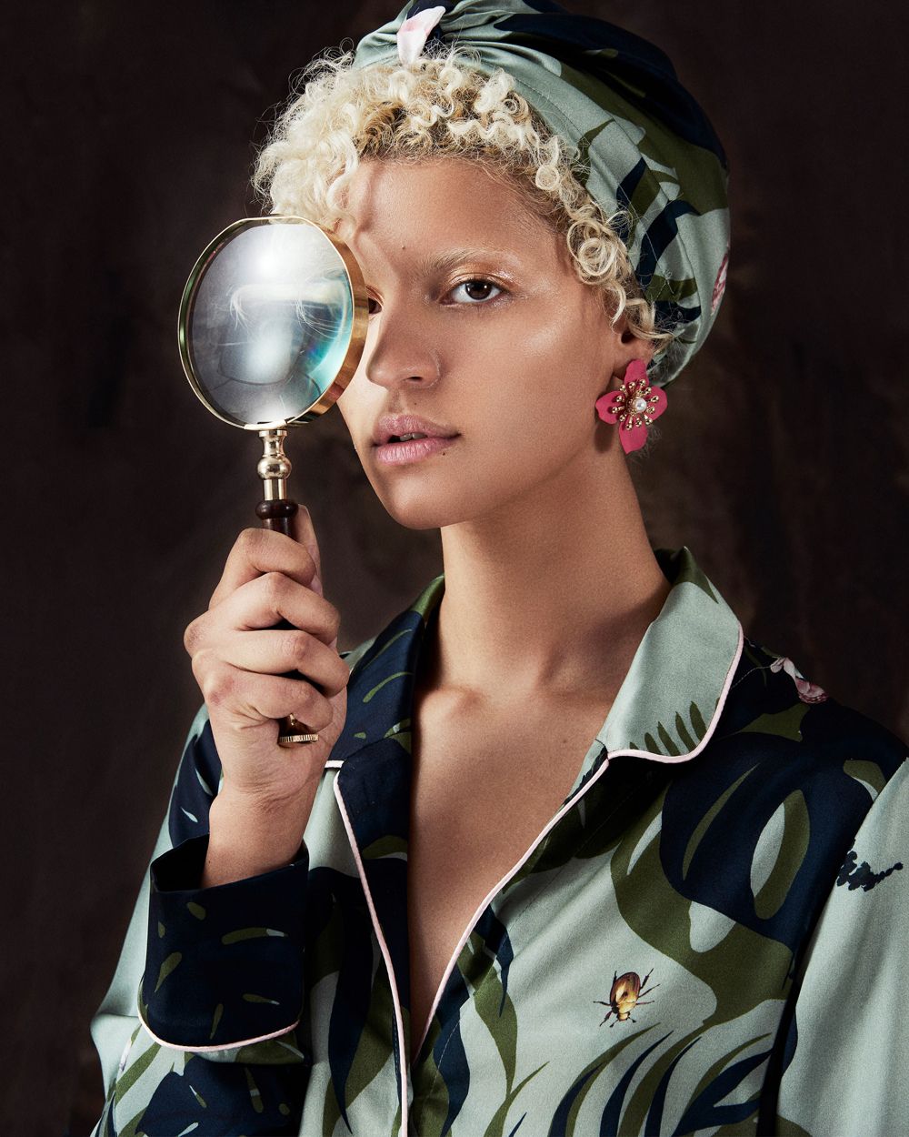 Violet & Wren Botanist Turban in green