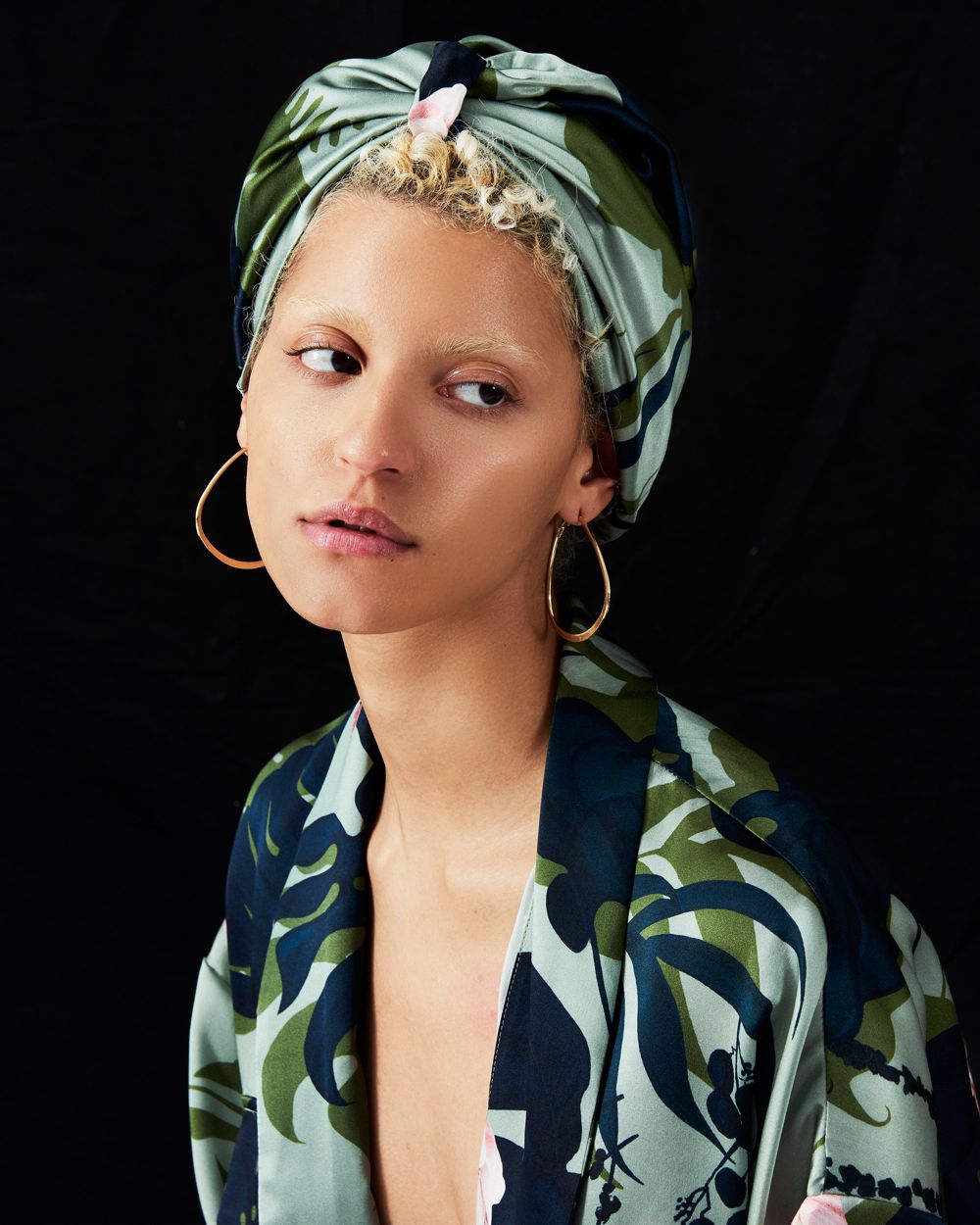 Violet & Wren Botanist Turban in green