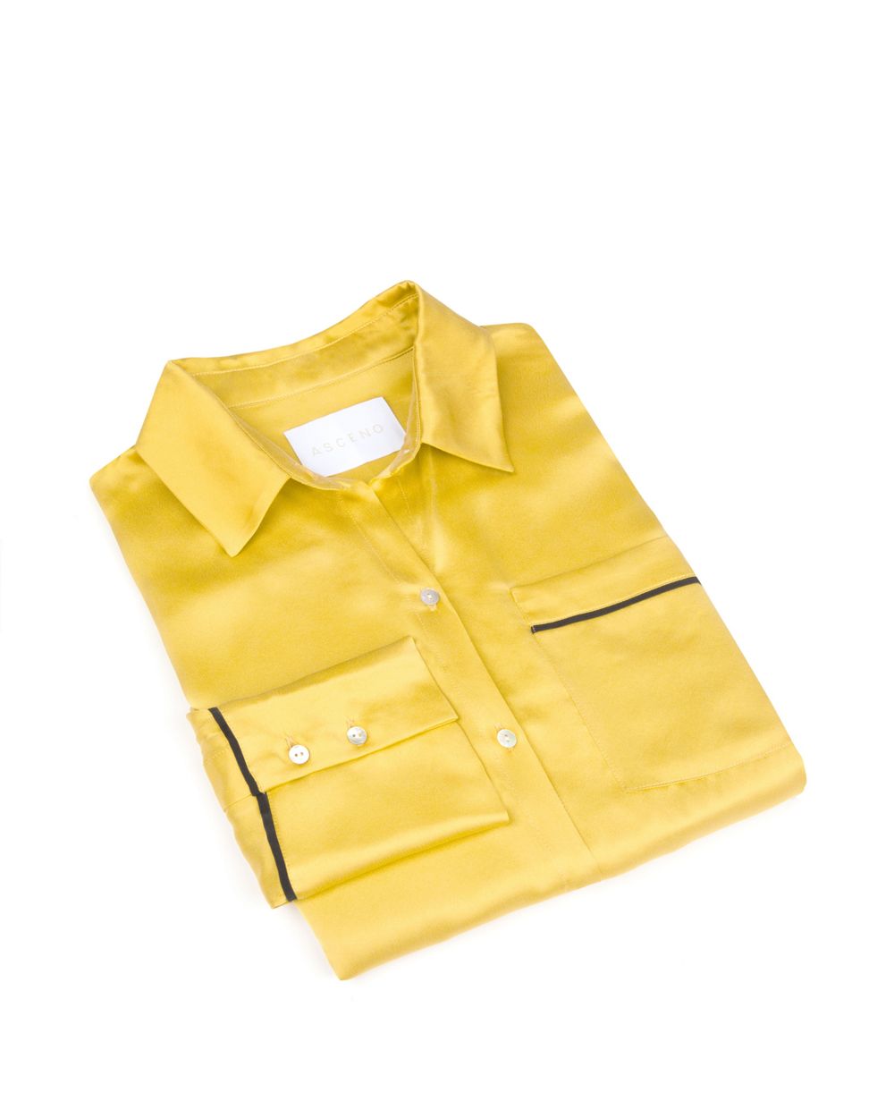 Asceno Yellow Safari PJ Top in yellow