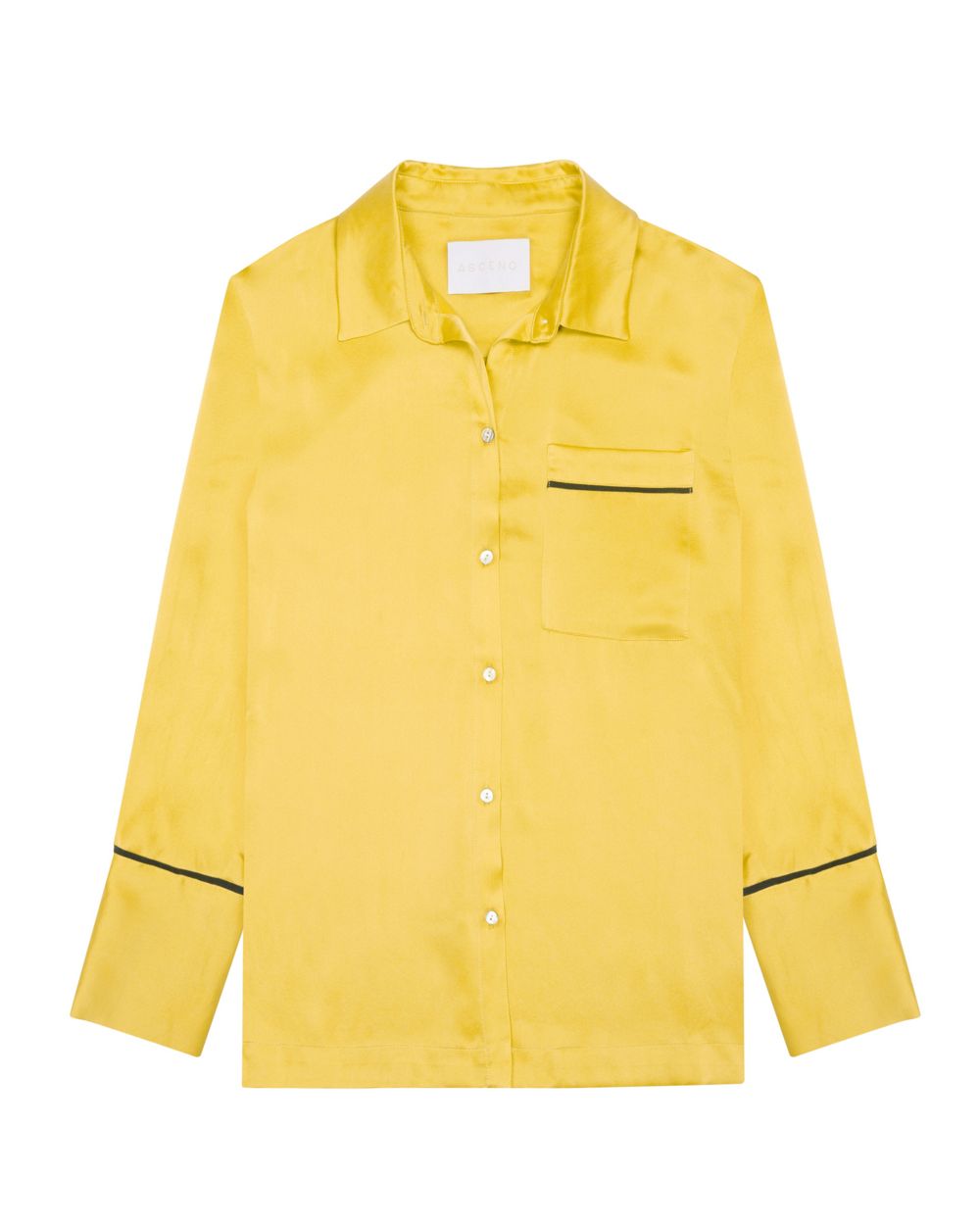 Asceno Yellow Safari PJ Top in yellow