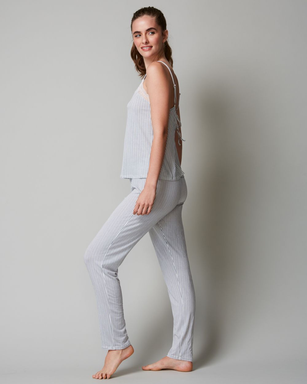 Eberjey Nordic Stripes Dreamer Cami in blue