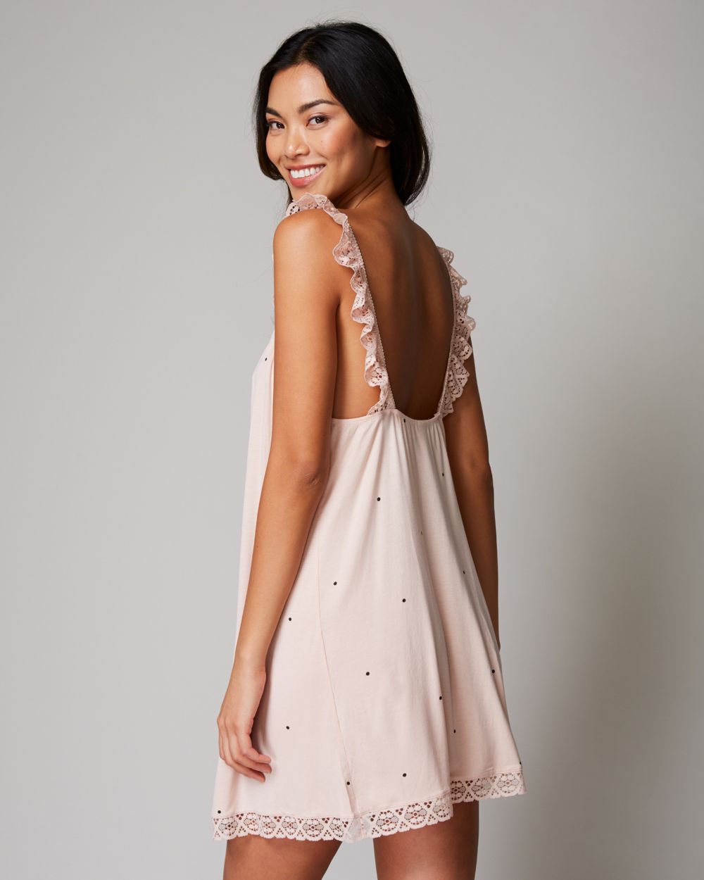 Eberjey Dots Enchanted Chemise in pink