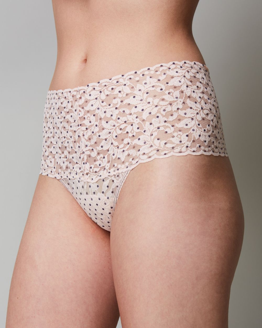 Hanky Panky Pixie Dot Retro Thong in pink