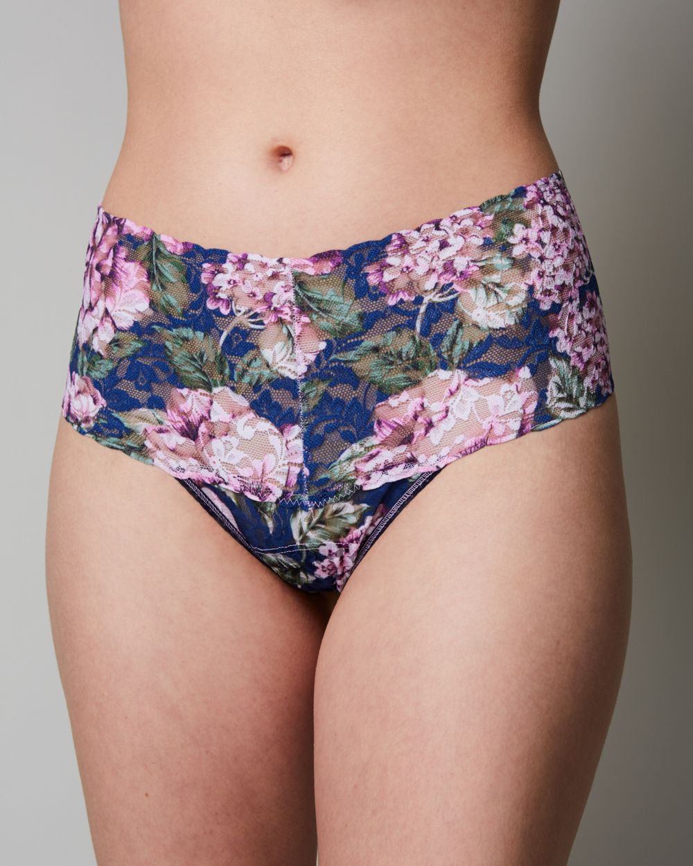 Hanky Panky Florentina Retro Thong in blue