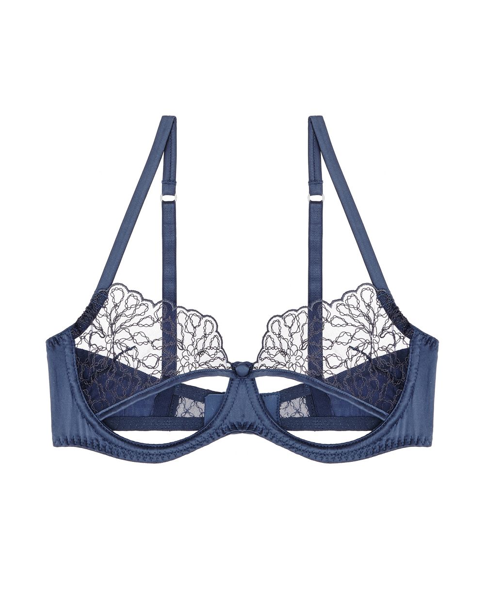 Coco de Mer Lazuli Balcony Bra in blue
