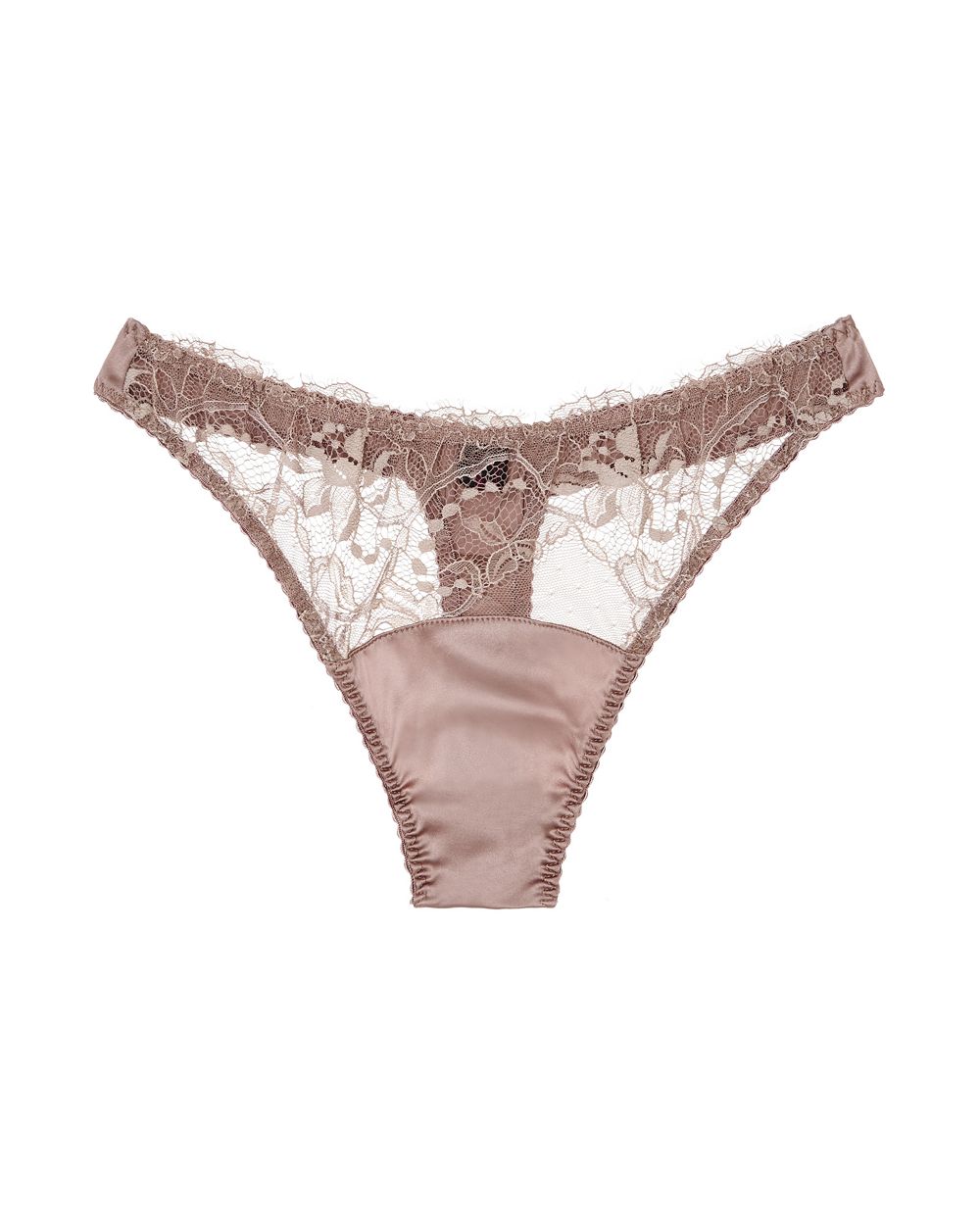 Fleur of England Mink Thong in brown