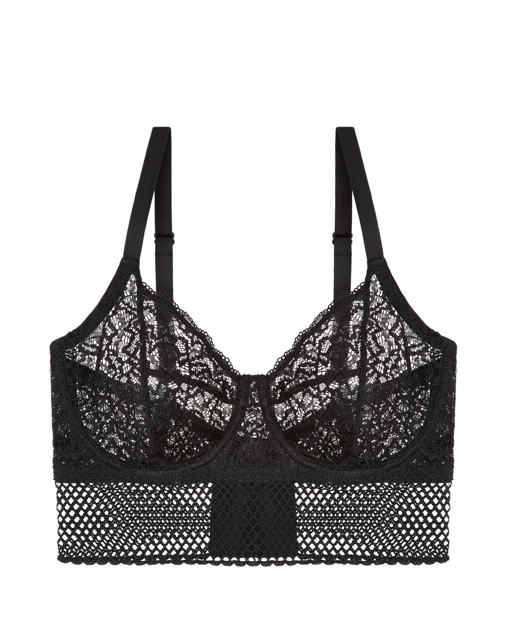 Else Arya Full Cup Longline Bra in black