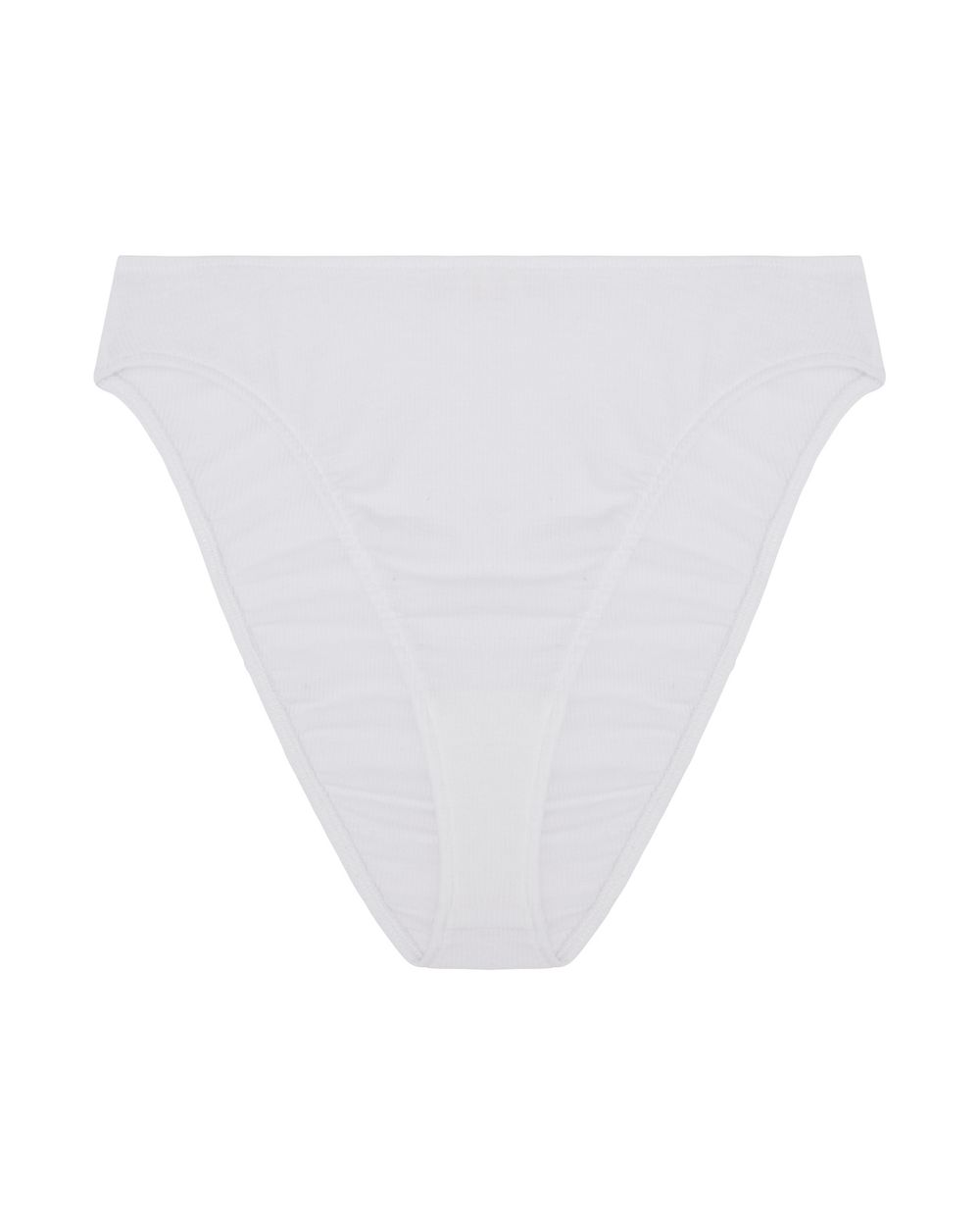 Only Hearts Feather Weight Rib High Cut Brief in white