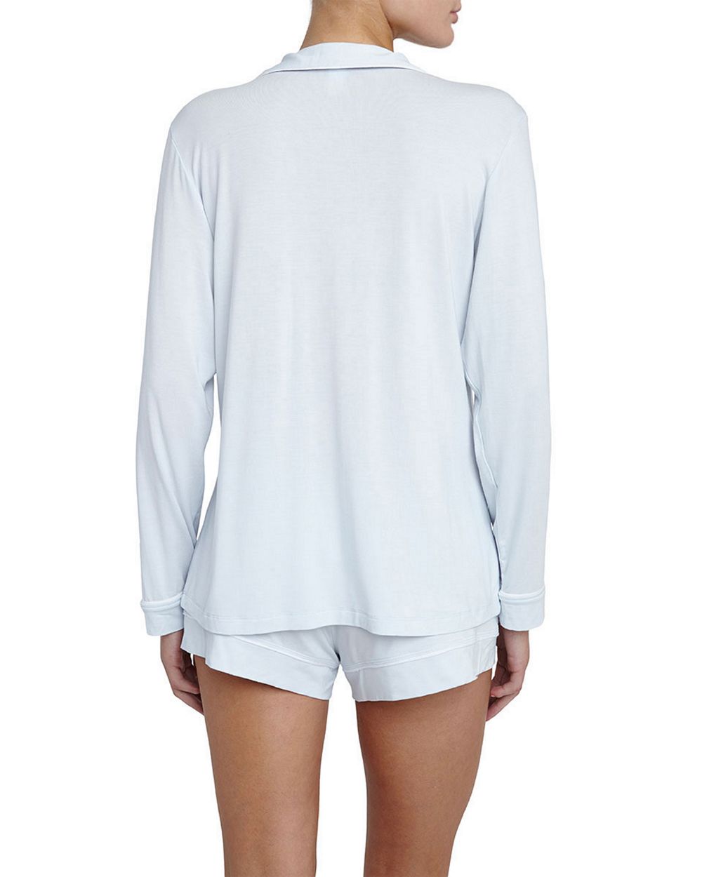 Eberjey Gisele Long Sleeve/Short PJ Set in blue