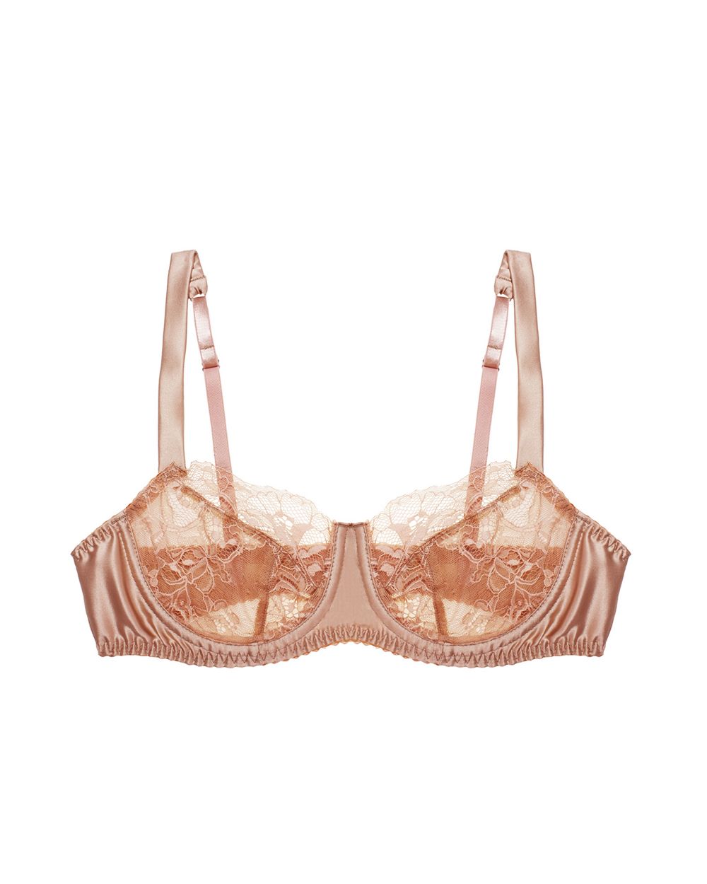 Fleur of England Caramel Balcony Bra in brown