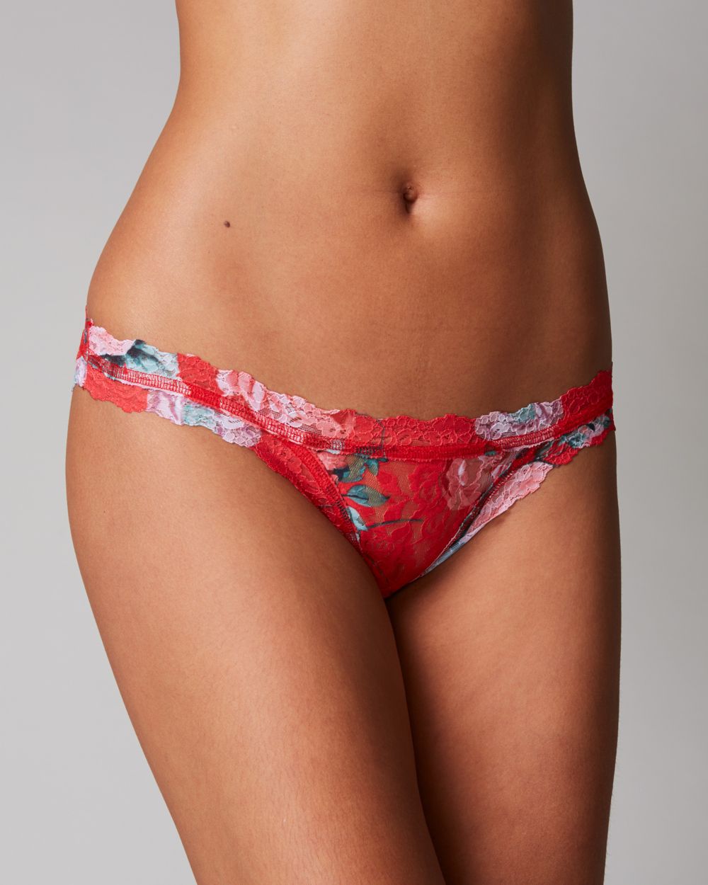 Hanky Panky Holiday Blossom Brazilian Bikini in red