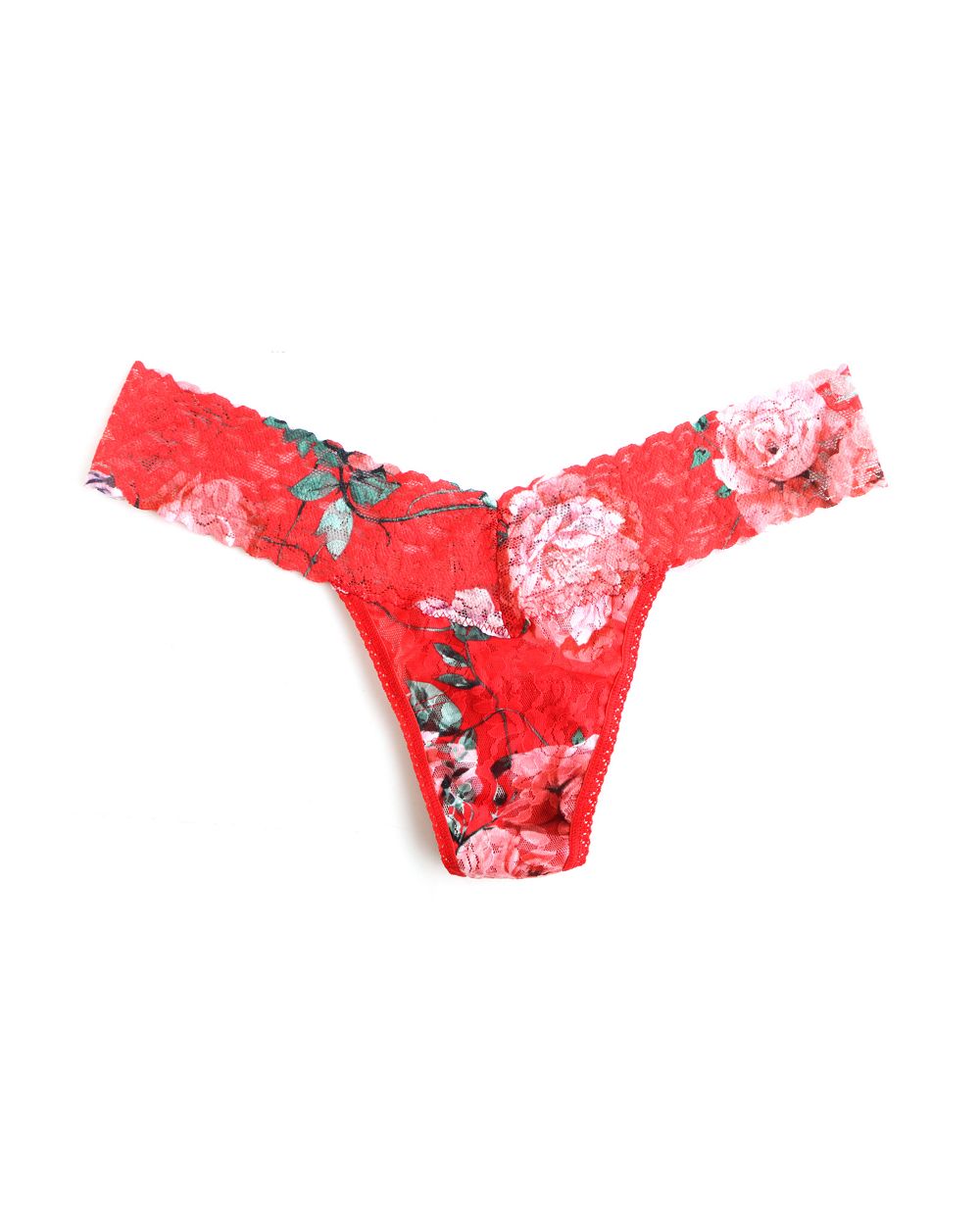 Hanky Panky Holiday Blossom Low Rise Thong in red