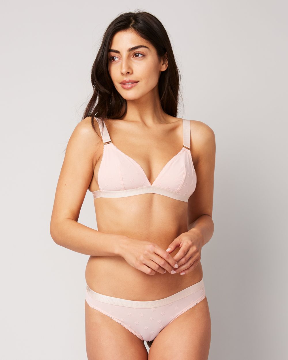 Stella McCartney Betty Twinkling High Leg Brief in pink