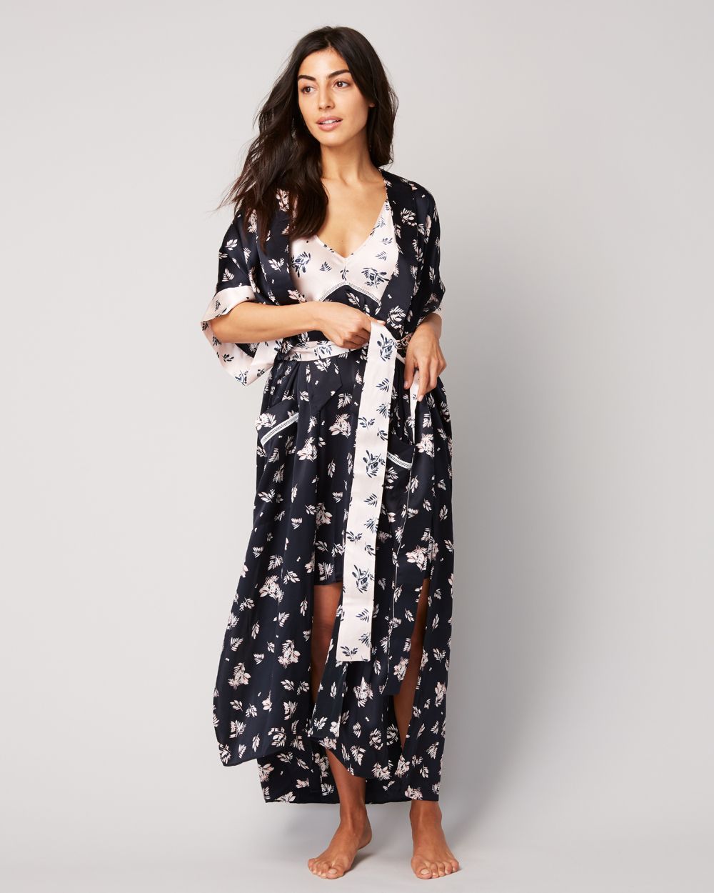 Violet & Wren Indigo Fern Maxi Robe