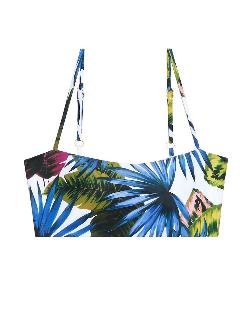 L Space Electric Palm Rebel Bikini Top in blue