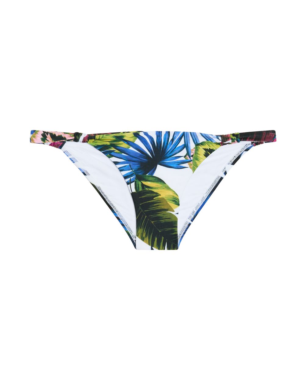 L Space Electric Palm Sundrop Bikini Bottom in blue