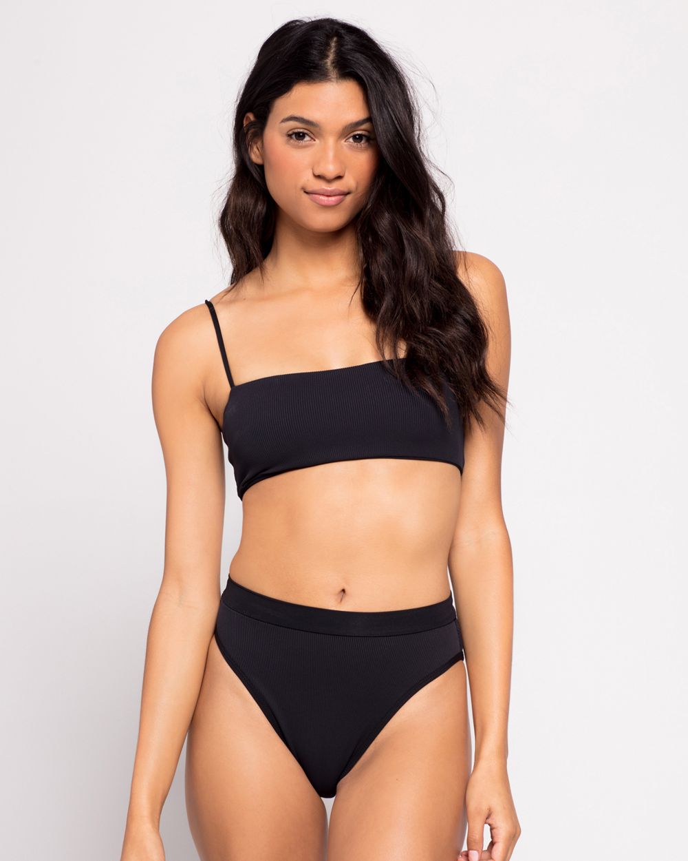 L Space Rebel Bikini Top in black