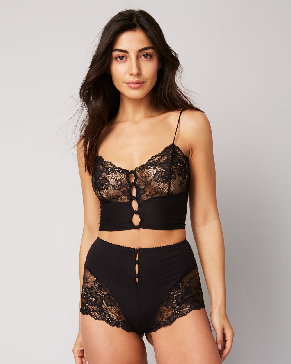 Lonely Hollie High Waist Brief in black