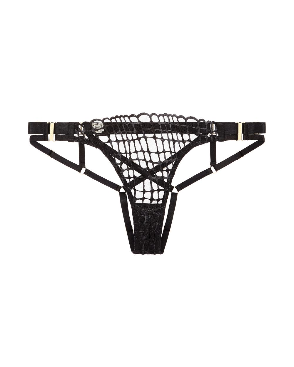 Bordelle Sisi Adjustable Ouvert Brief in black