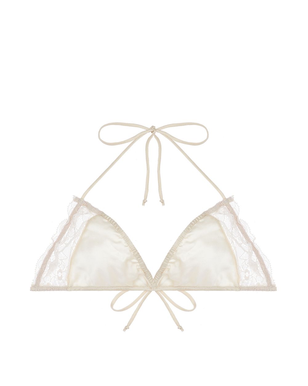 Only Hearts Silk String Bralette in white