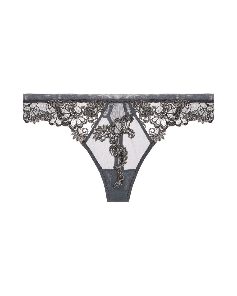 Lise Charmel Dressing Floral Thong in gray