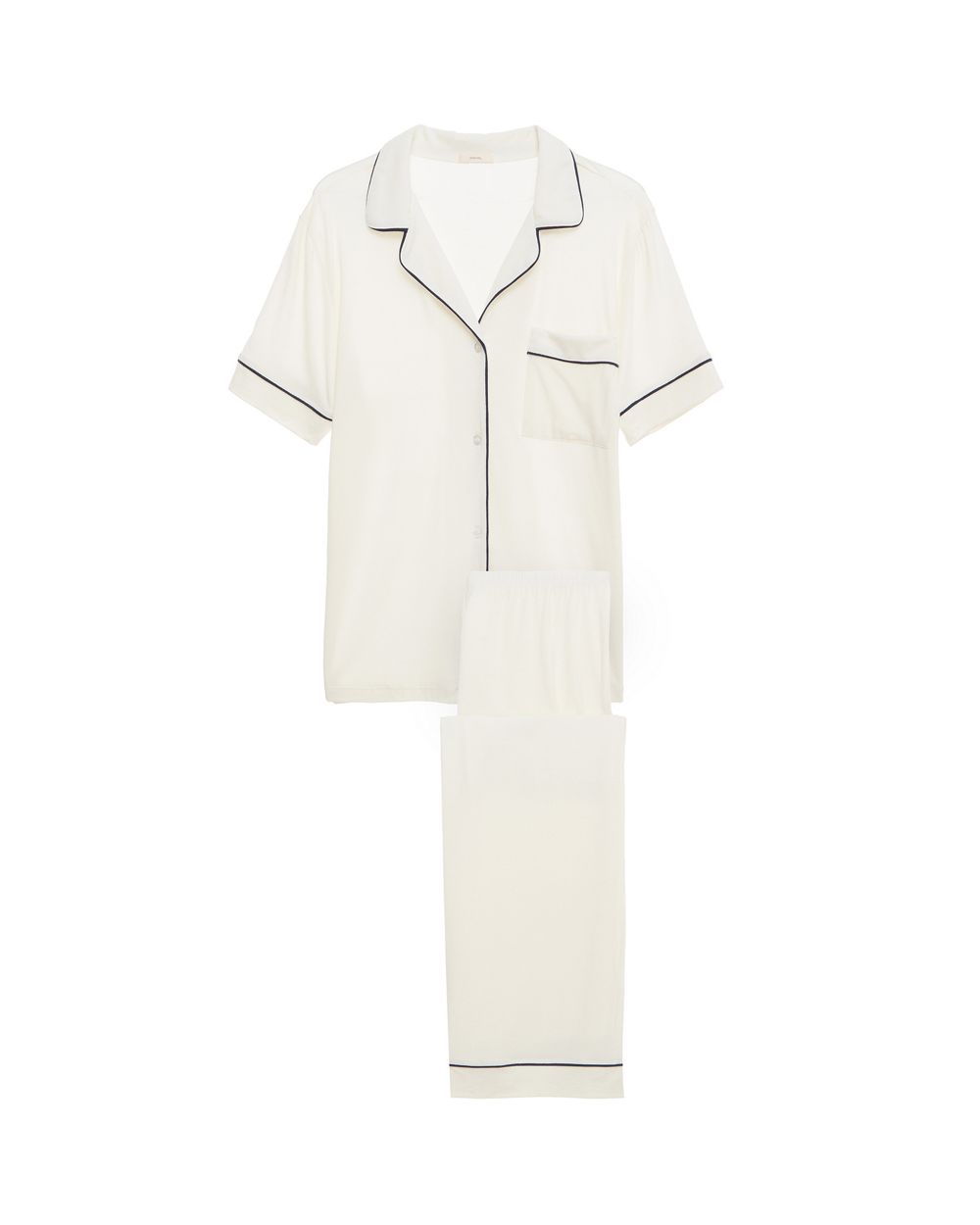 Eberjey Gisele Short Sleeve Pant Set in white