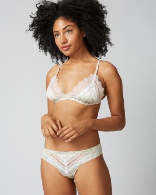 Jason Wu Intimates Intimates Stretch Satin Triangle Bralette in yellow