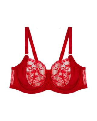 Katherine Hamilton Sofia Unpadded Bra in red
