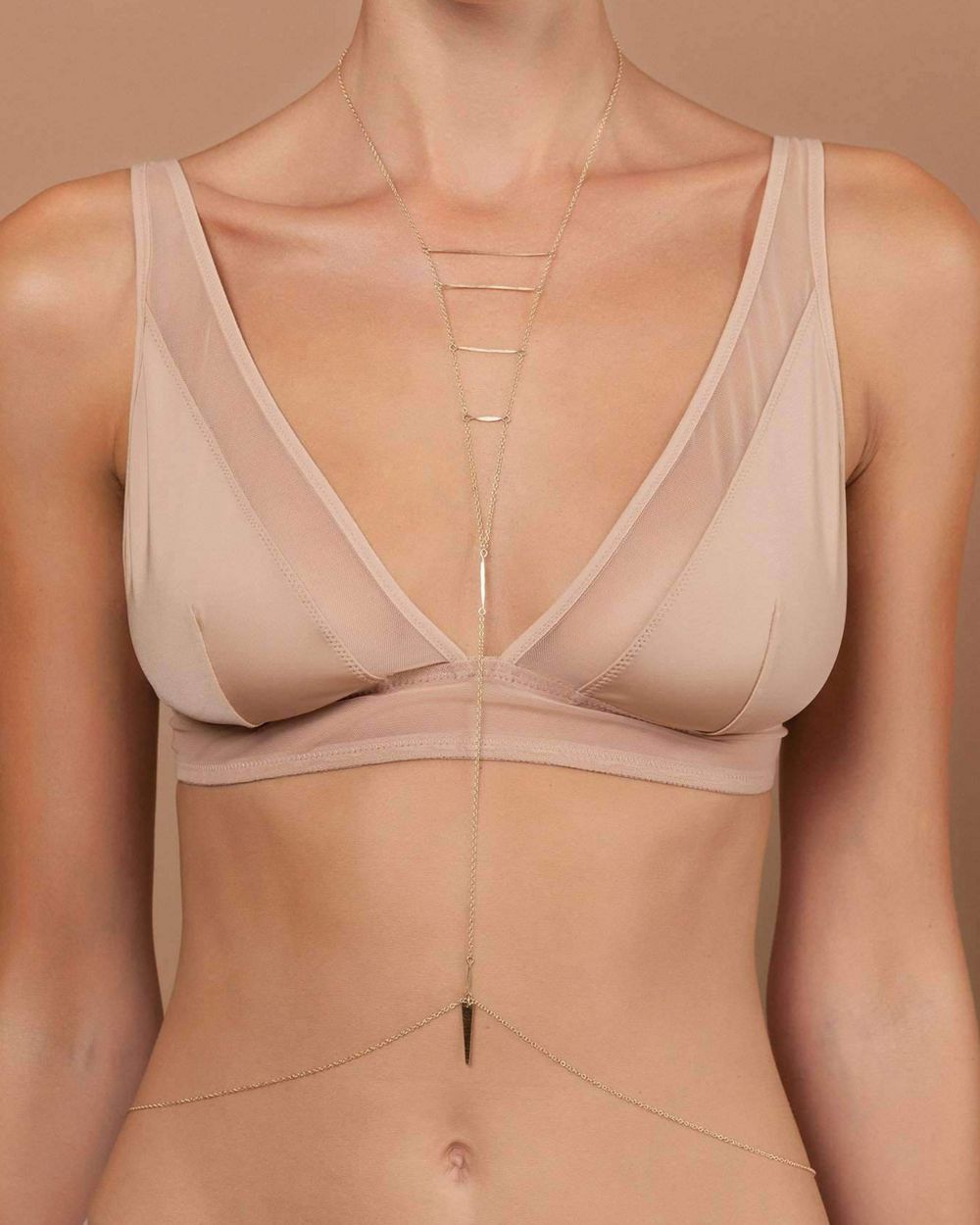 Goldish Gold Cupid's Eye Bodychain in metallics