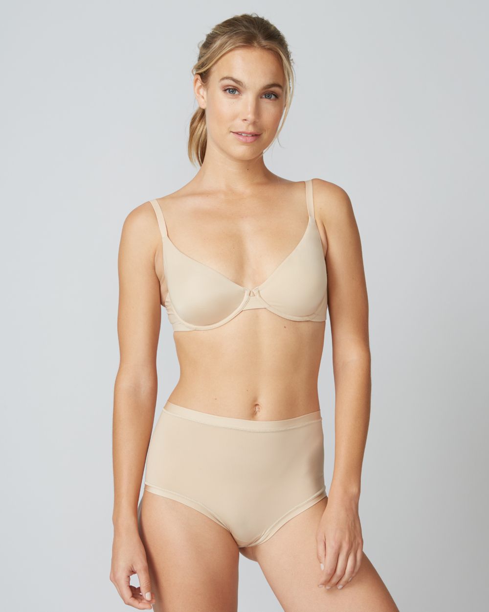 The Great Eros Lugano Hi Waist Bikini in beige