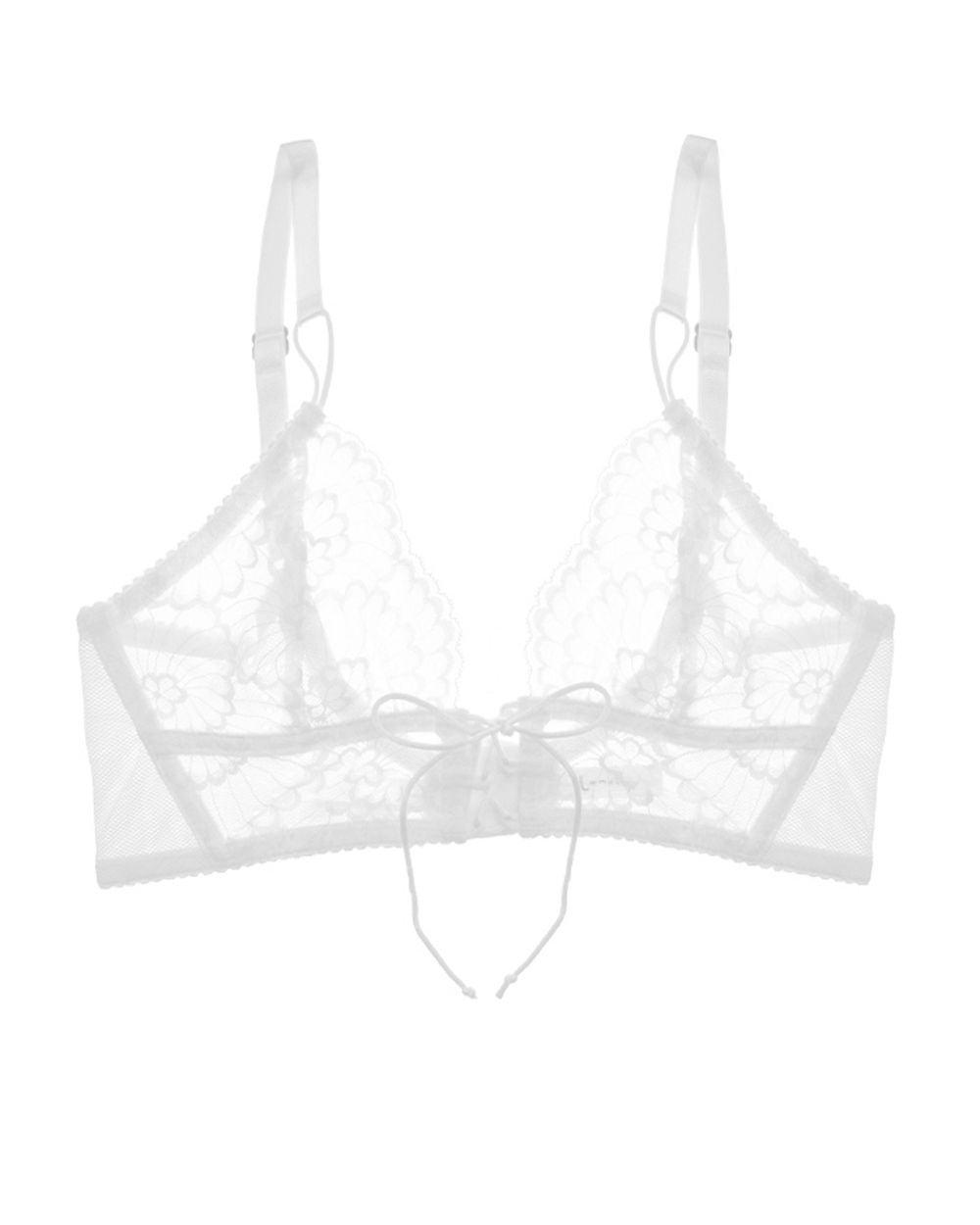 Lonely Delilah Midline Bra in white