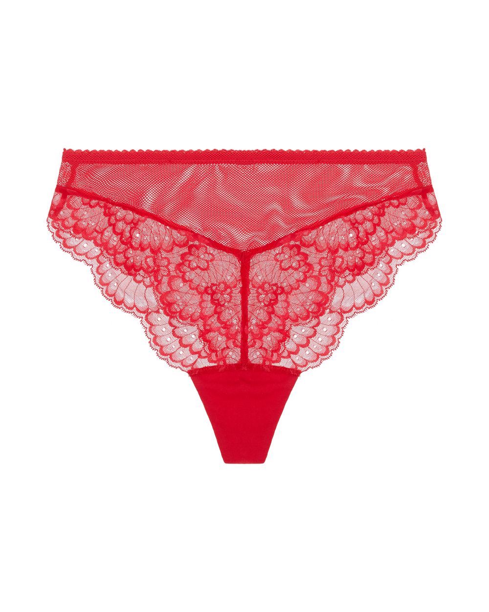 Lonely Delilah High Waist Brief in red
