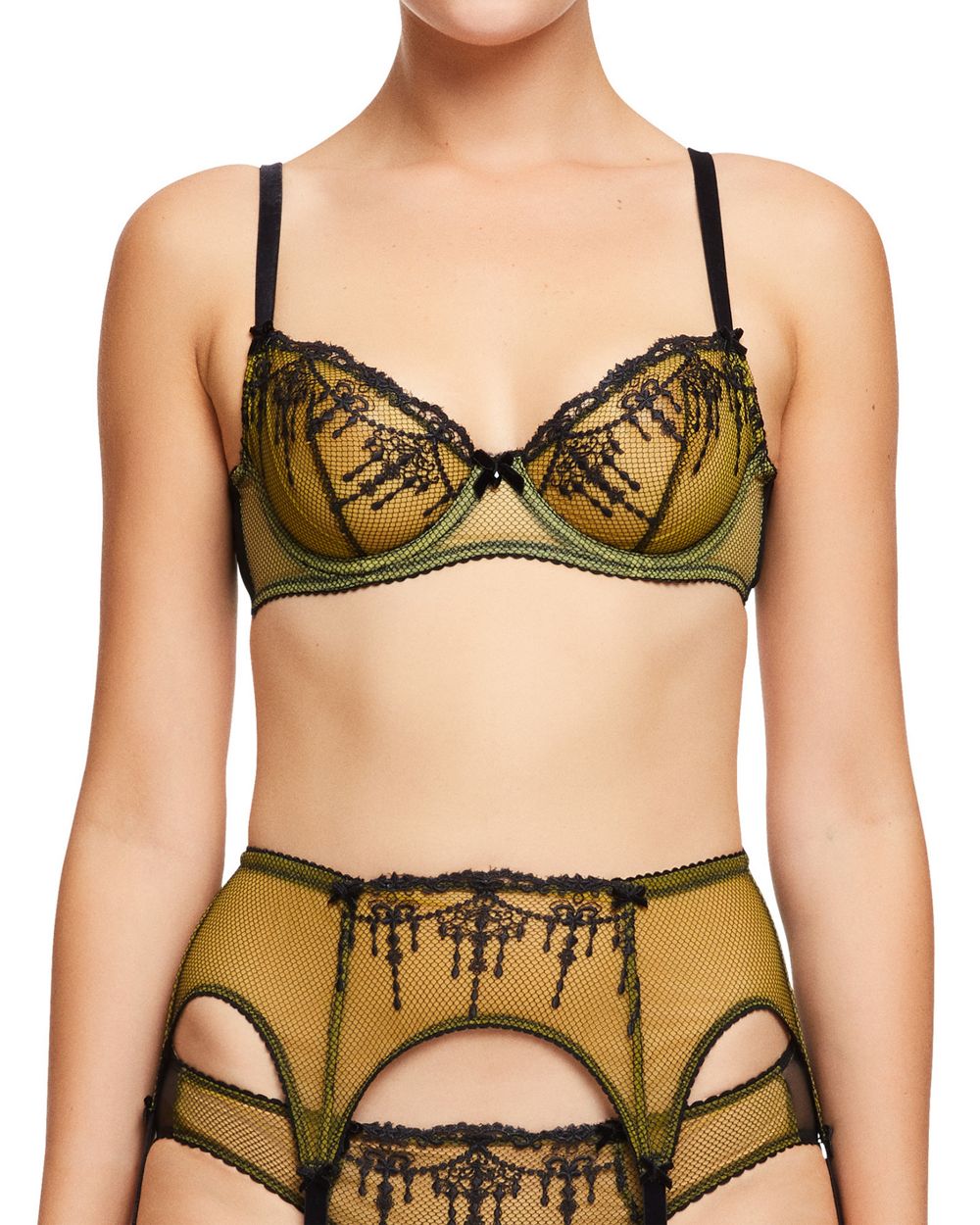 Dita Von Teese Bijoux Underwire Bra in yellow