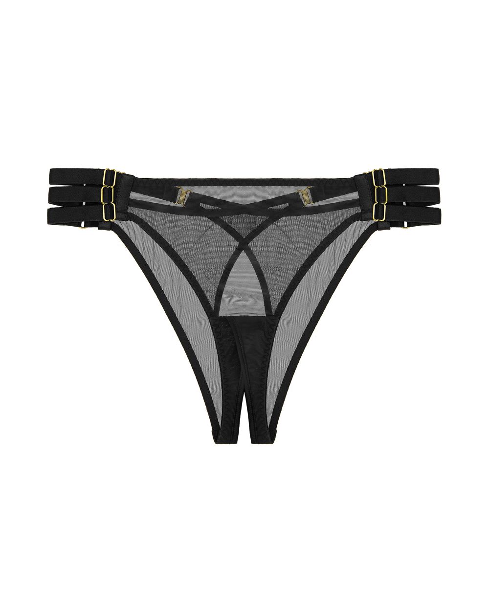 Bordelle 10 Year Exclusive Ouvert Peep Brief in black
