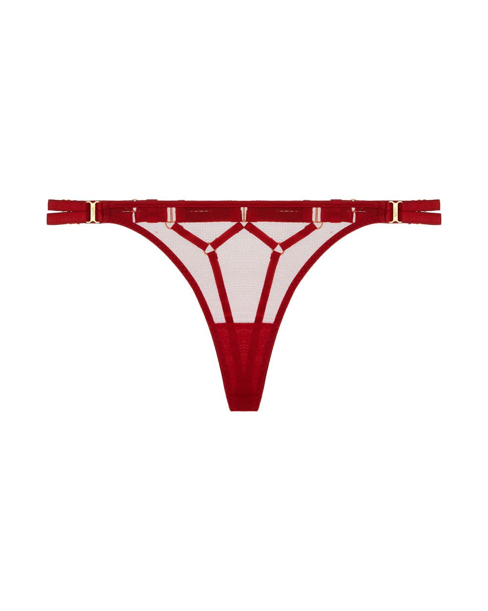 Bordelle 10 Year Exclusive Strap Thong in red