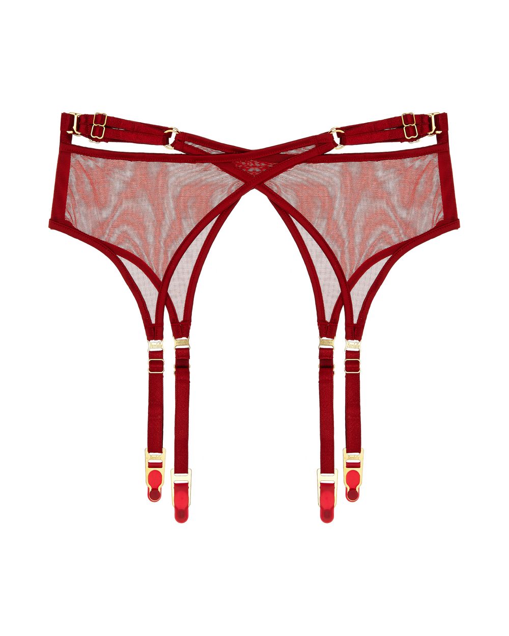 Bordelle 10 Year Exclusive Wrap Suspender in red