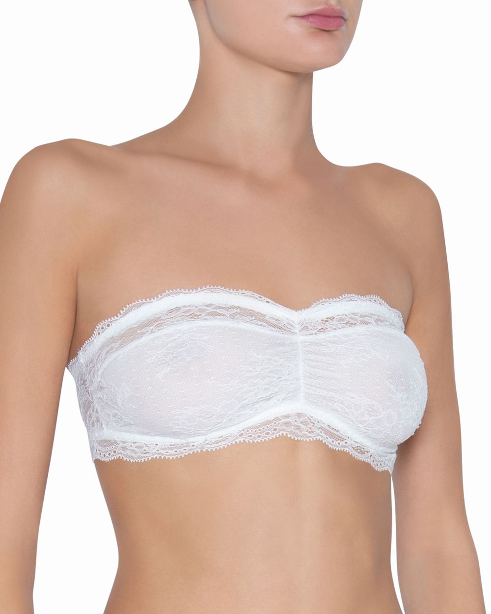 Eberjey One & Only Bandeau Bralet in white