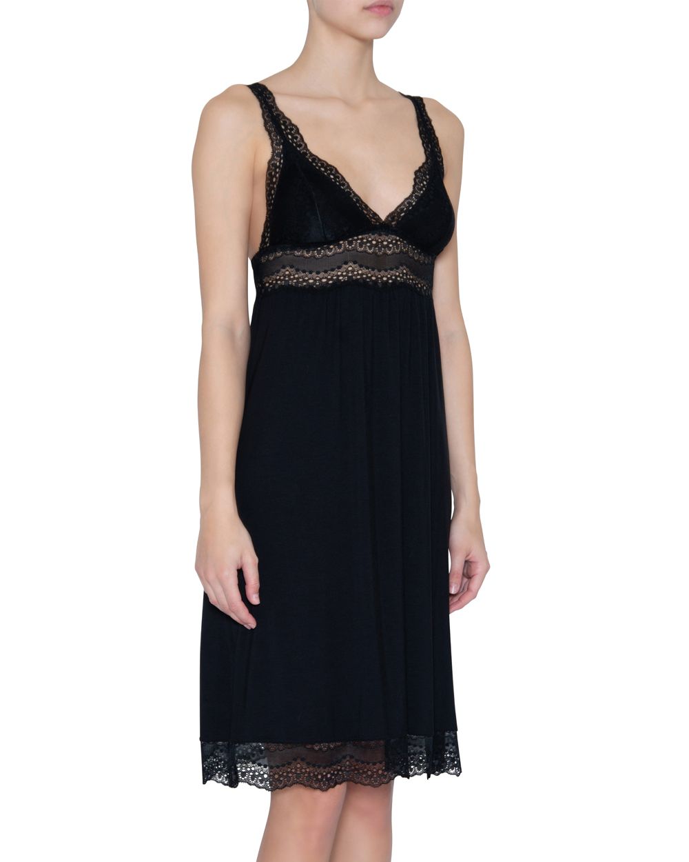 Eberjey Myla Chemise in black
