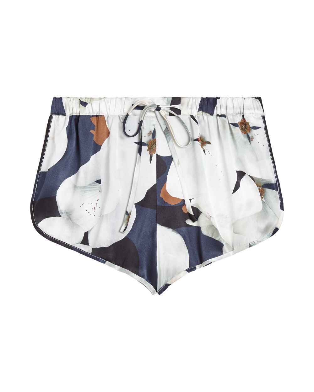 Violet & Wren Camo Bloom Sports Shorts in blue