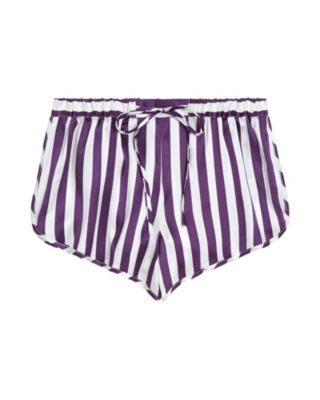 Violet & Wren Berry Stripe Sport Shorts in purple