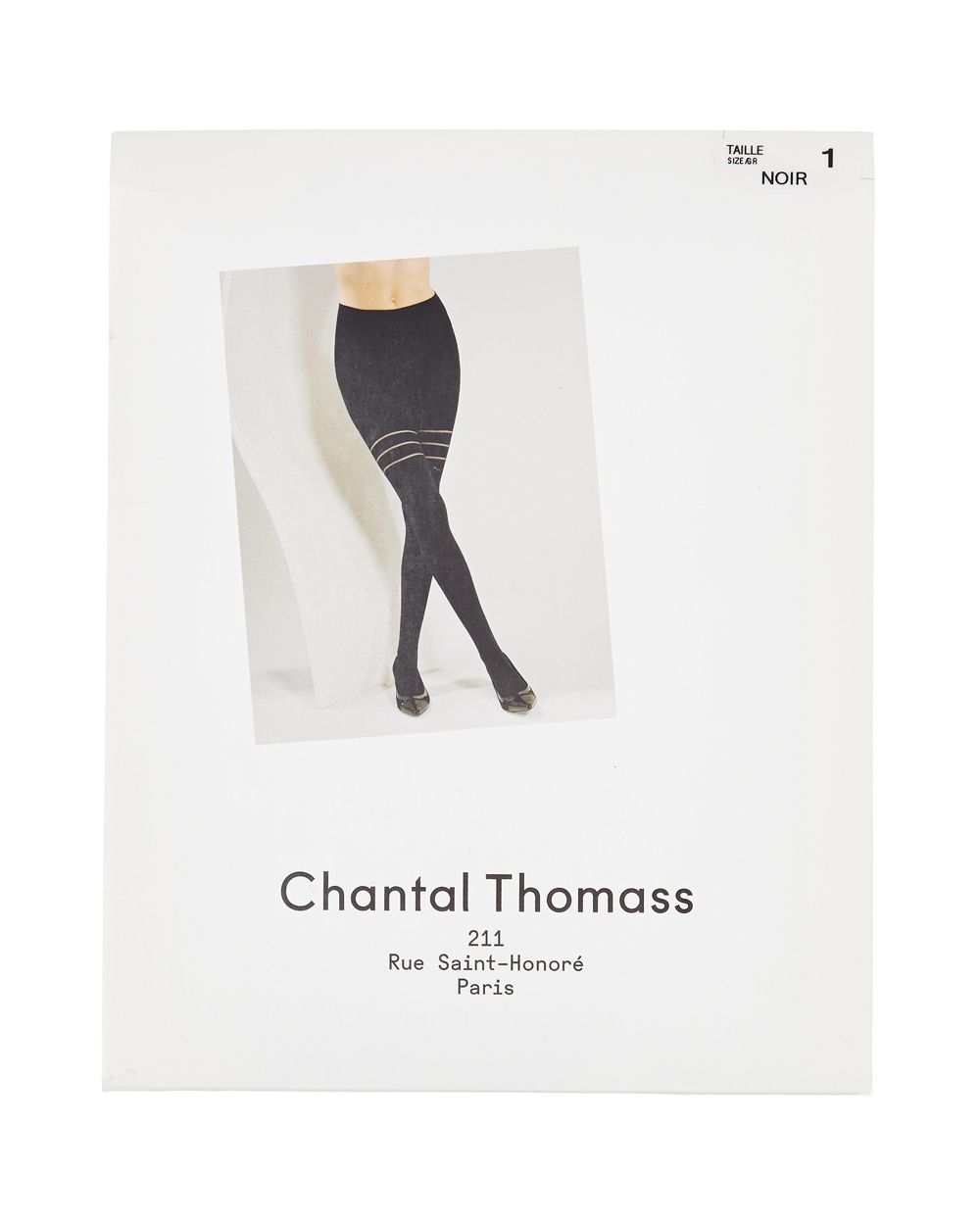 Chantal Thomass Hosiery Opaque Graphic Lines Pantyhose in black