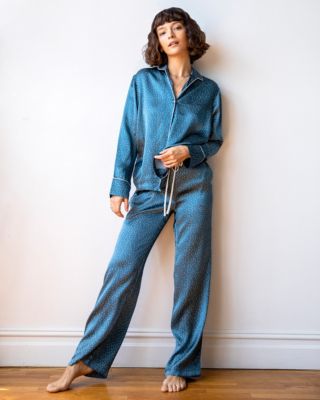 Violet & Wren Dusk Til Dawn Spot Pyjama Pant in blue