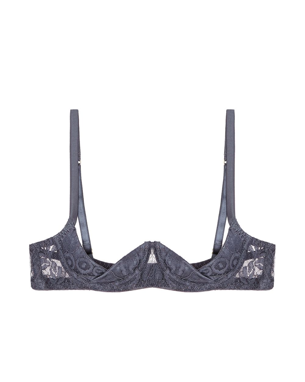 Coco de Mer Paradiseus Quarter Cup Bra in gray