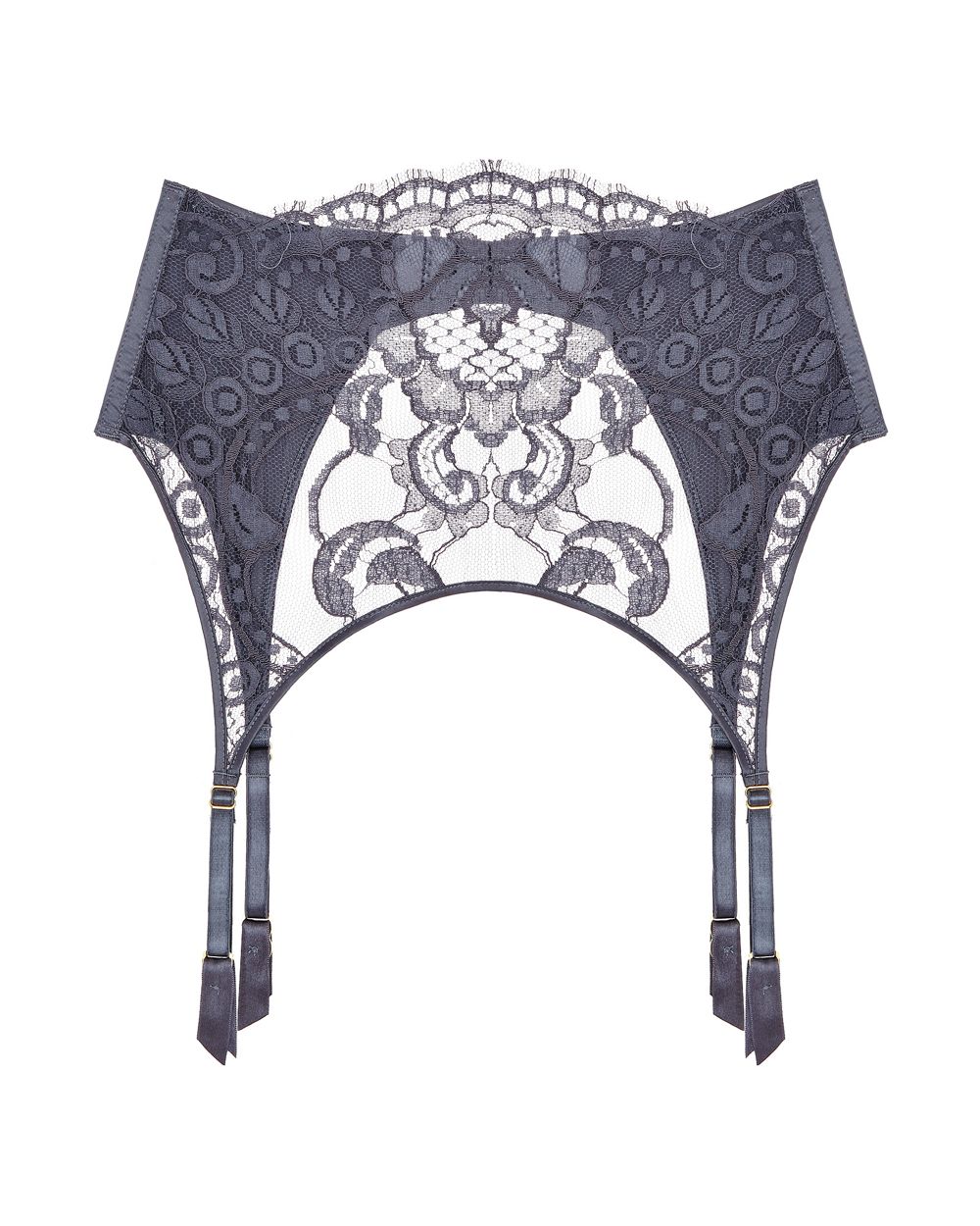 Coco de Mer Paradiseus Suspender Belt in gray