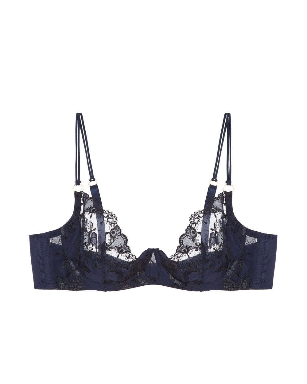 Coco de Mer Caerulea Plunge Bra in blue