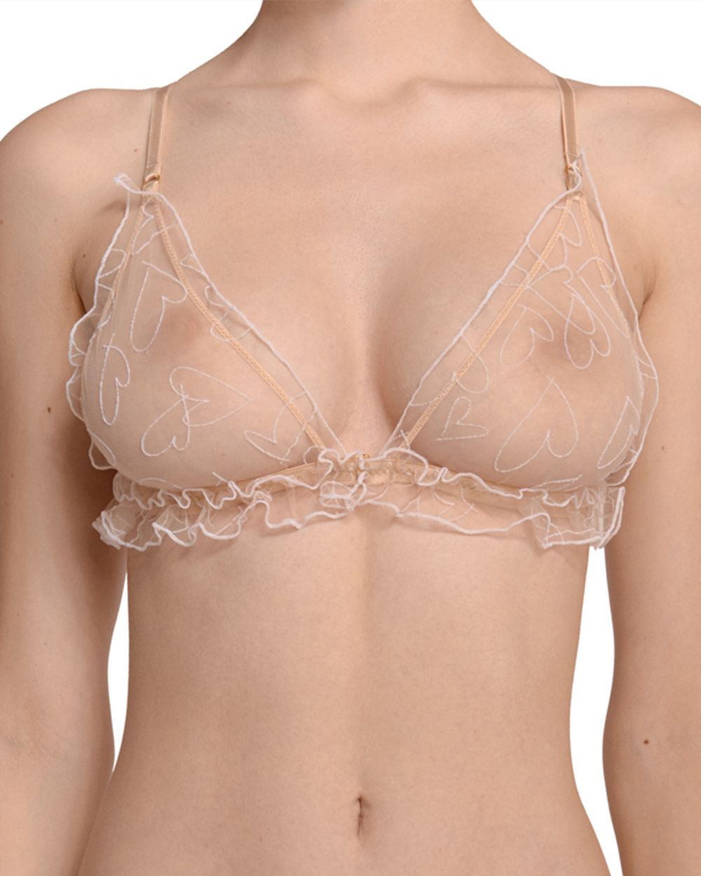 Le Petit Trou Meysse Triangle Bralette in white